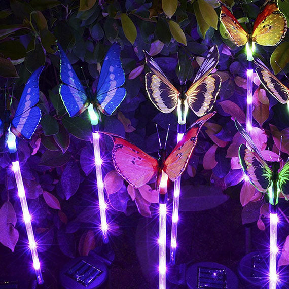 محاكاة الزينة الخارجية ألياف بصرية فراشة LED إدخال حديقة ضوء المناظر الطبيعية 