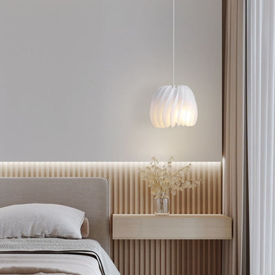 Modern Minimalist Pure White Iron Acrylic 1-Light Pendant Light