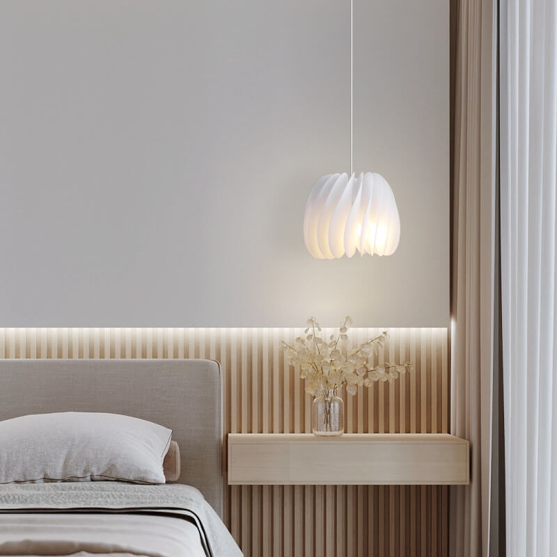 Modern Minimalist Pure White Iron Acrylic 1-Light Pendant Light