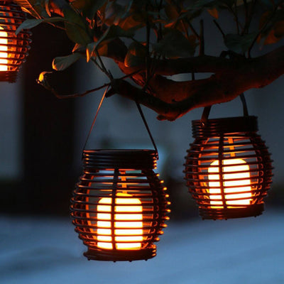 ضوء زينة حديقة مقاوم للماء LED قفص اللهب الشمسي الخارجي 
