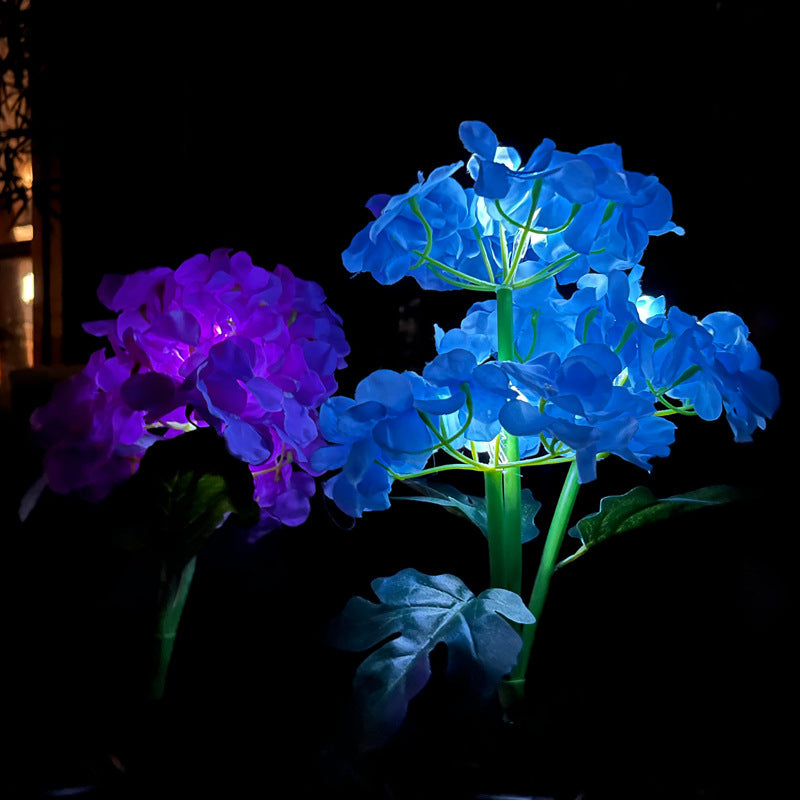 Moderne Hydrangea-Kugel-Solar-Rasen-LED-Garten-Boden-Einsatz-Landschaftslicht im Freien 