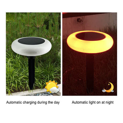 Simple 7 Color Round Plum Blossom LED Outdoor Garden Landscape Light