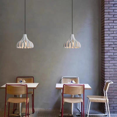 Contemporary Nordic Macaron Coral Resin Shade 1-Light Pendant Light For Dining Room