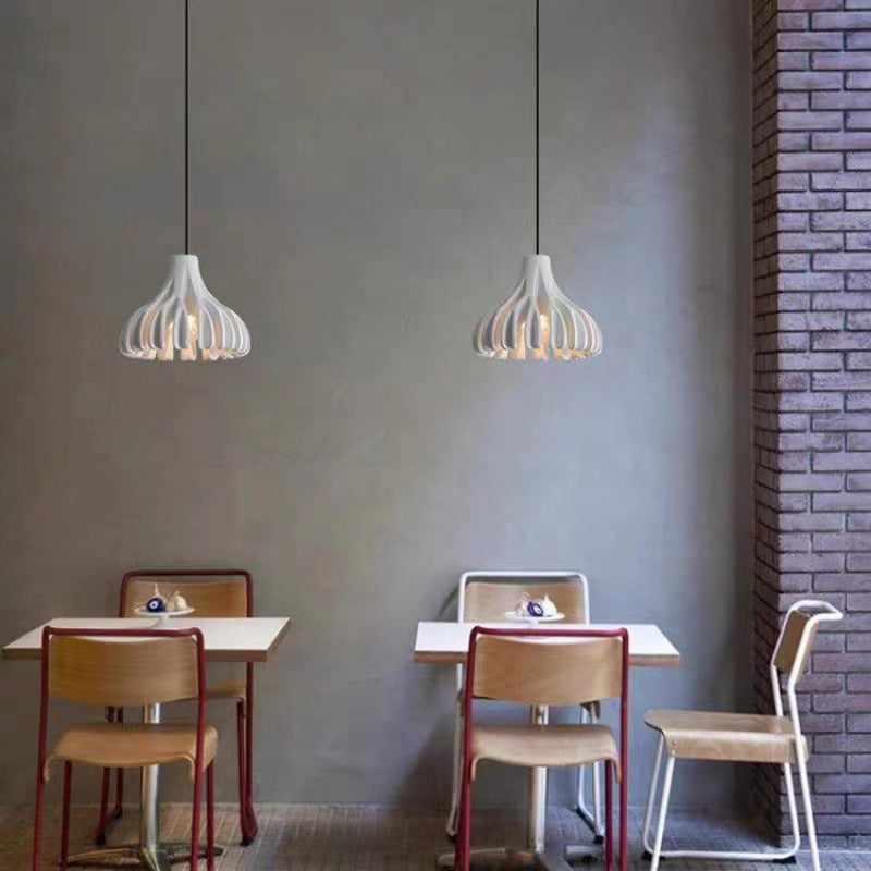 Contemporary Nordic Macaron Coral Resin Shade 1-Light Pendant Light For Dining Room