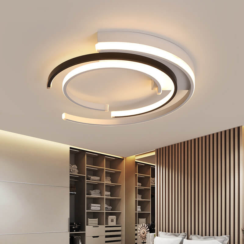 Nordic Creative Circle Half Round LED Flush Mount Ceiling Light