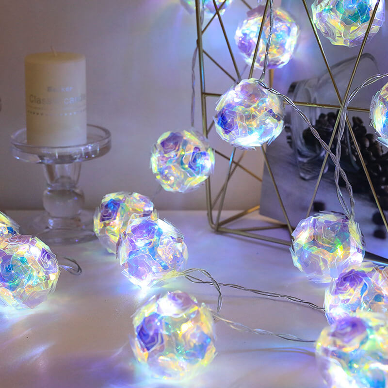 Modern Roses Decorated USB LED Colored String Lights