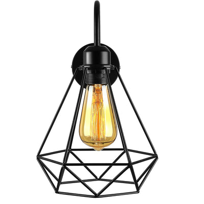 Retro Industrial Iron Cage 1-Light Wall Sconce Lamp