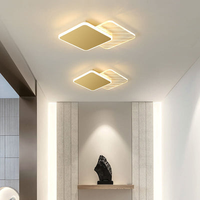 تصميم بسيط هندسي متداخل مبتكر لمصباح LED مثبت على السقف 