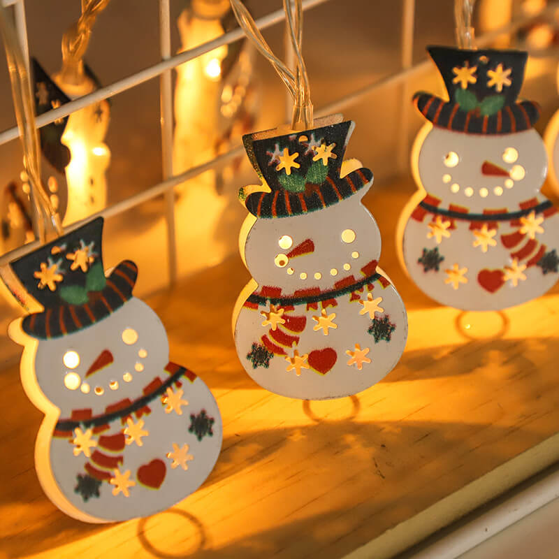Guirlande lumineuse décorative de Noël Peinte cloches élan Boîte à piles LED Guirlande lumineuse 