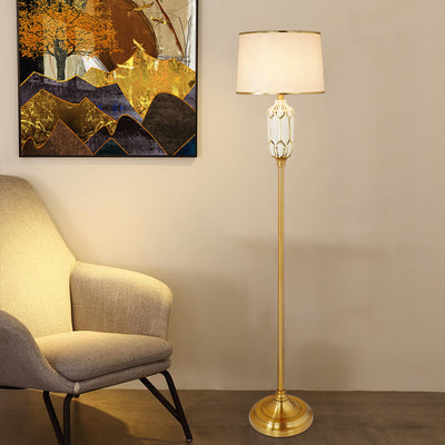 Lampe de sol moderne en céramique verticale à 1 lumière 