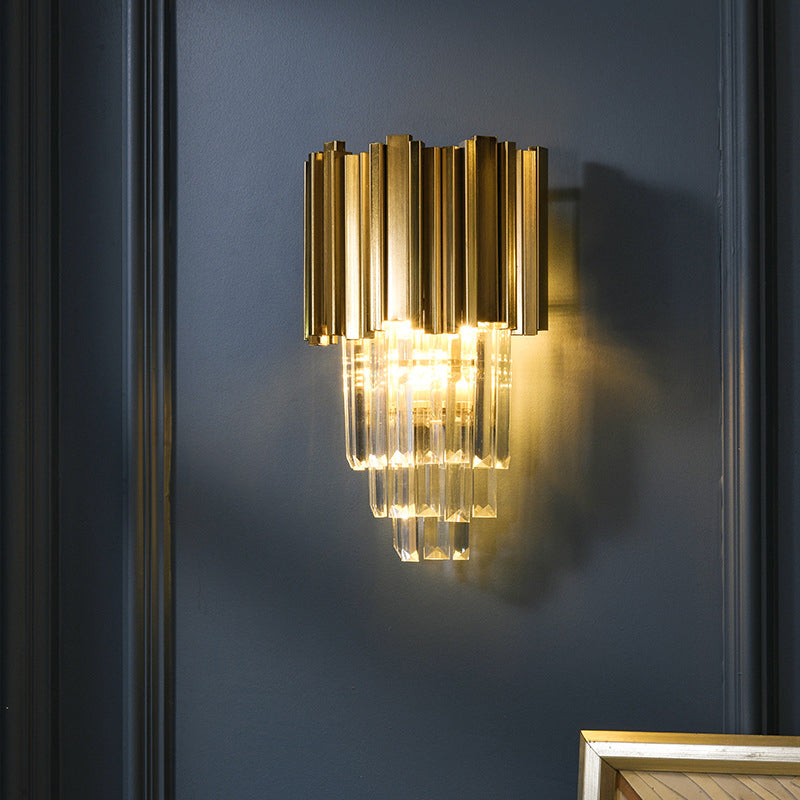 Lámpara de pared de cristal de lujo nórdico de 1 luz 