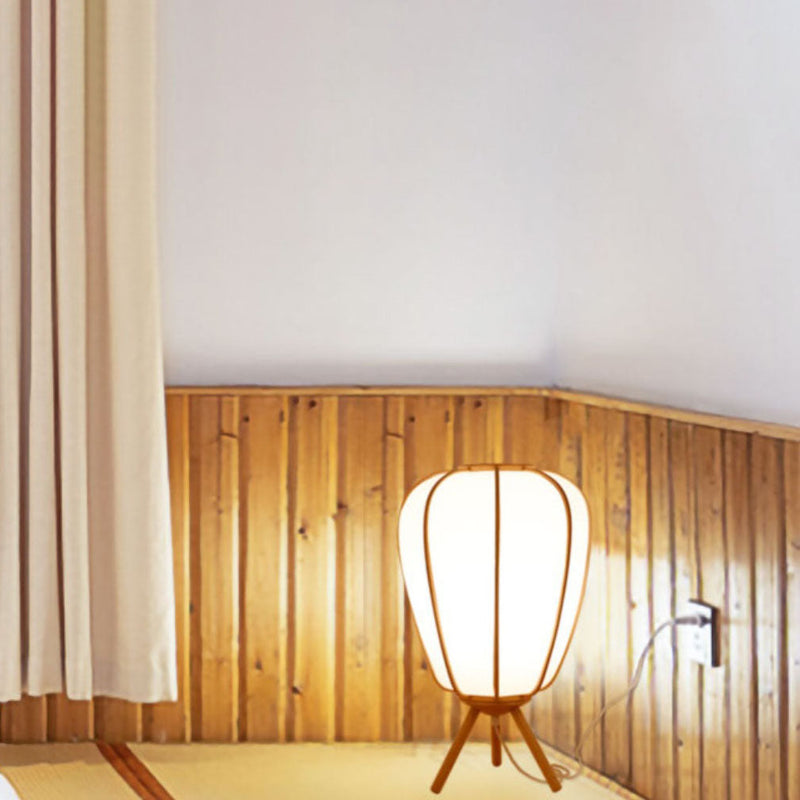 Modern Minimal Bamboo 1-Light Table Lamp