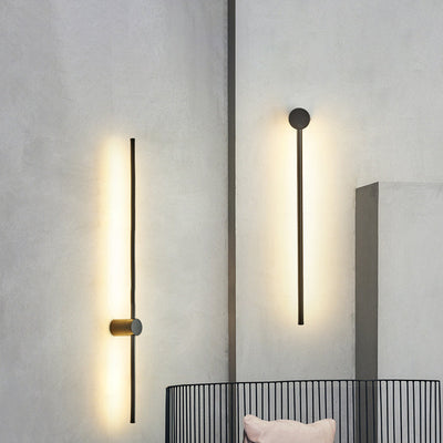 Modern Minimalist Aluminum Straigh Line LED Wall Sconce Lamp For Living Room