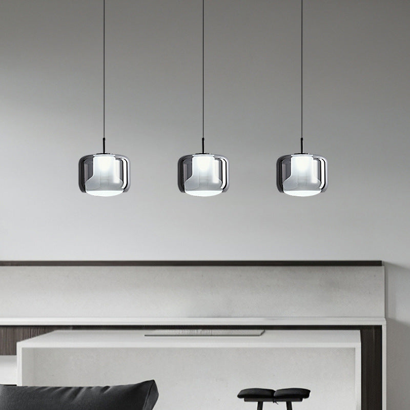 Lámpara colgante moderna minimalista de cobre acrílico con 1 luz 