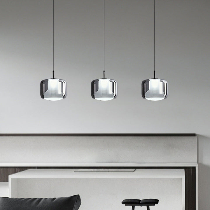 Lámpara colgante moderna minimalista de cobre acrílico con 1 luz 