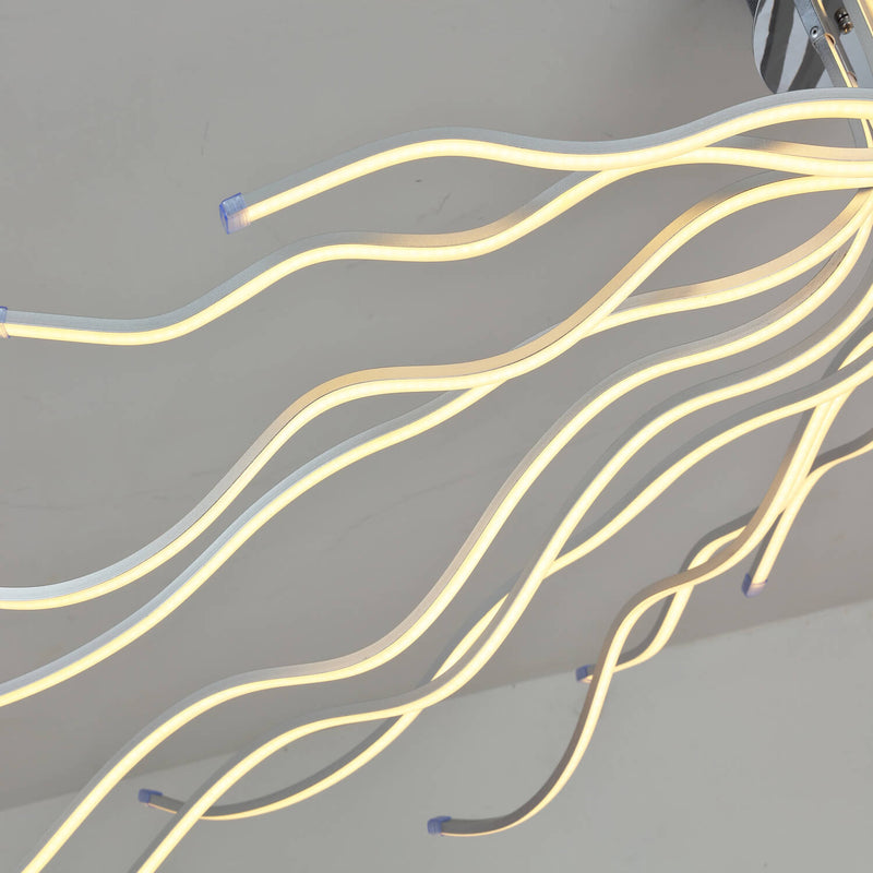 Modern Creative Aluminum Branch Shape LED Semi-Flush Mount Ceiling Light