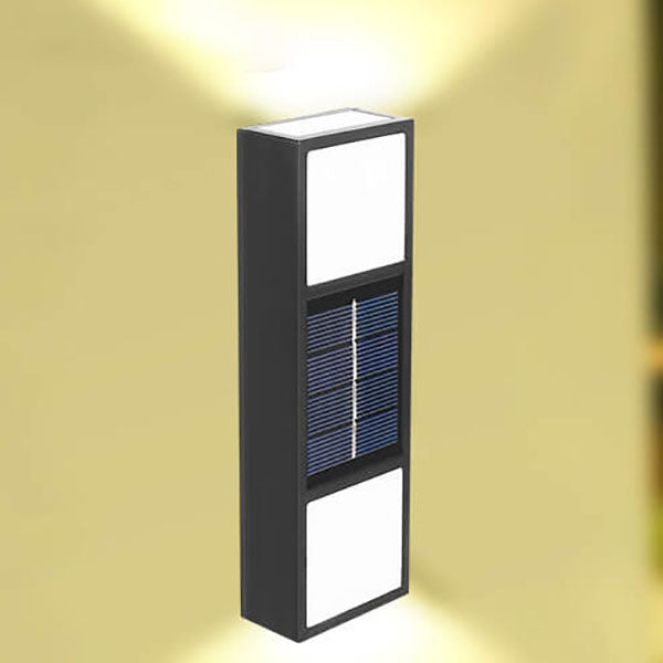 Simple Solar Rectangular Outdoor Waterproof Fence LED Wall Sconce Lamp