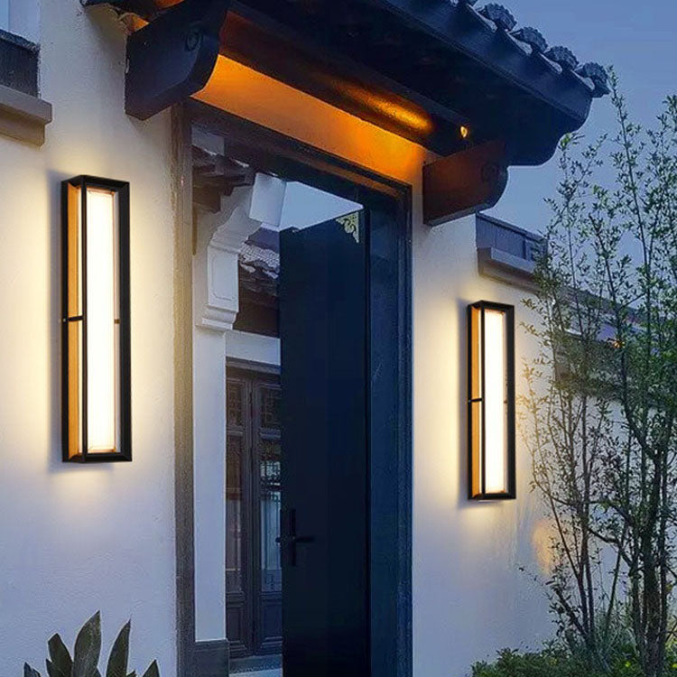 مصباح حائط LED مقاوم للماء بظل أكريليك مكعب من الألومنيوم الصناعي المعاصر للحديقة 