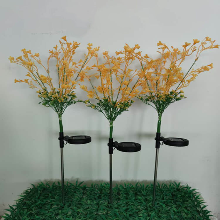 Moderne Solar-Rapsblume Outdoor-Rasenboden-Einsteck-Landschaftsleuchte 