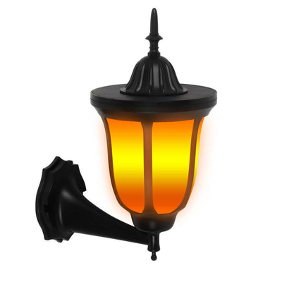 Solar Flame Lantern LED Outdoor Waterproof Landscape Wall Sconce Lamp