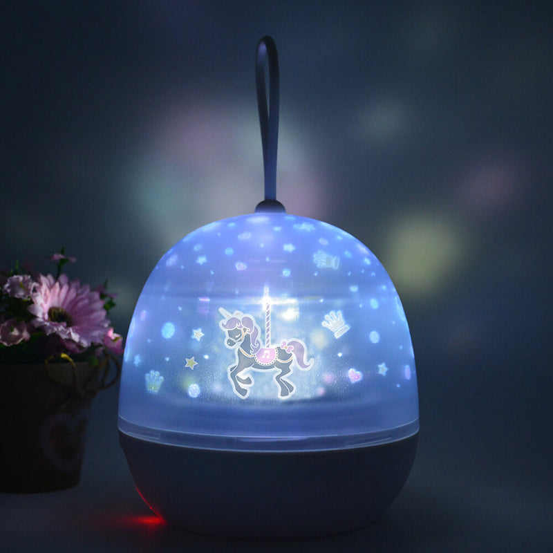 Lámpara de Mesa de Luz Nocturna Portátil Recargable USB LED Ambiental Estrella Giratoria Creativa Moderna 