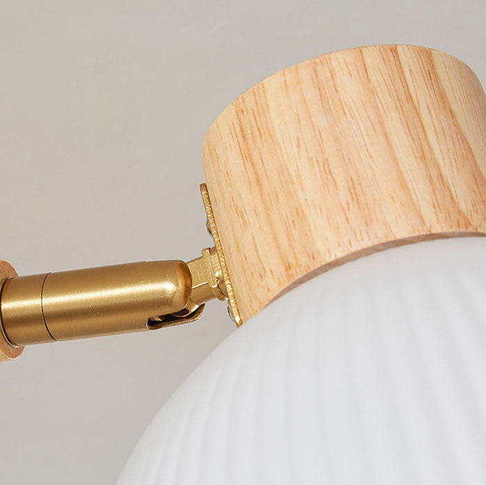 Plafón de techo tradicional japonés Wabi-sabi de madera de caucho, herrajes y vidrio de 3/6/8 luces para sala de estar 