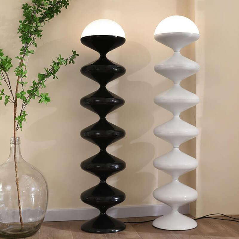 Nordic Cream Gourd Design 1-Light  Standing Floor Lamp