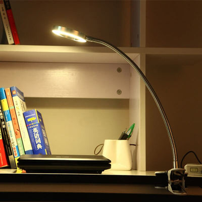 Creative Simple USB Hose Button LED Reading Clip Desk Lamp