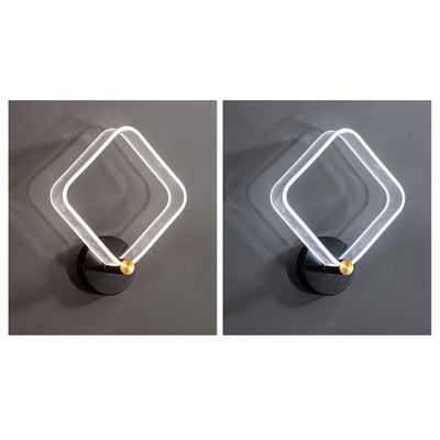 Nordic Simple Geometric Acrylic Iron LED Wall Sconce Lamp