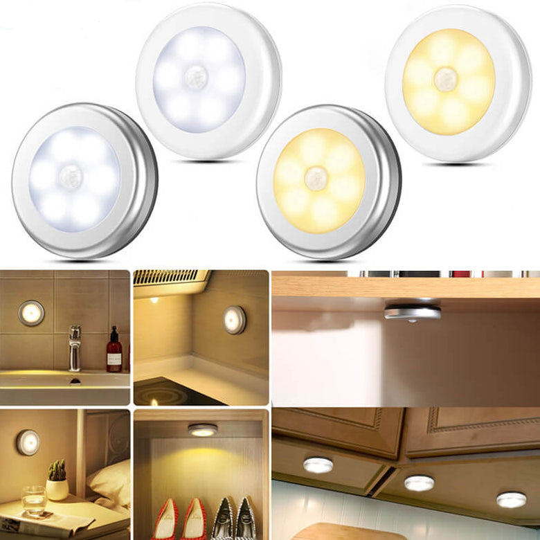 Lampe murale à LED ronde avec détection intelligente du corps humain 