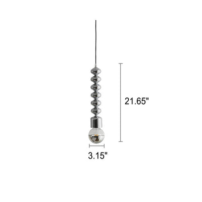Moderne minimalistische kürbisförmige einfarbige Hardware 1-Licht Pendelleuchte 