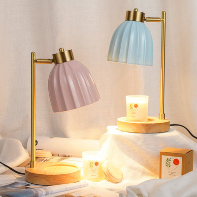 Lampe de table en cire fondue à 1 lumière avec minuterie et variateur en cuivre nordique 