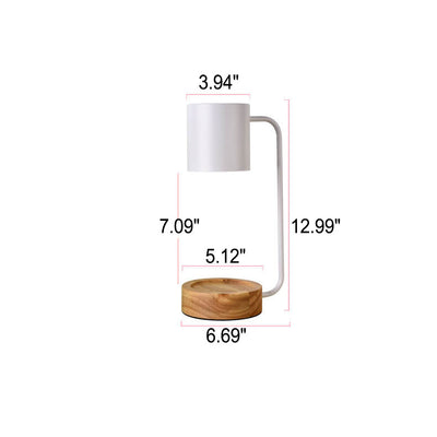 Japanische minimalistische Holz-Timing-Dimm-1-Licht-Tischlampe aus schmelzendem Wachs