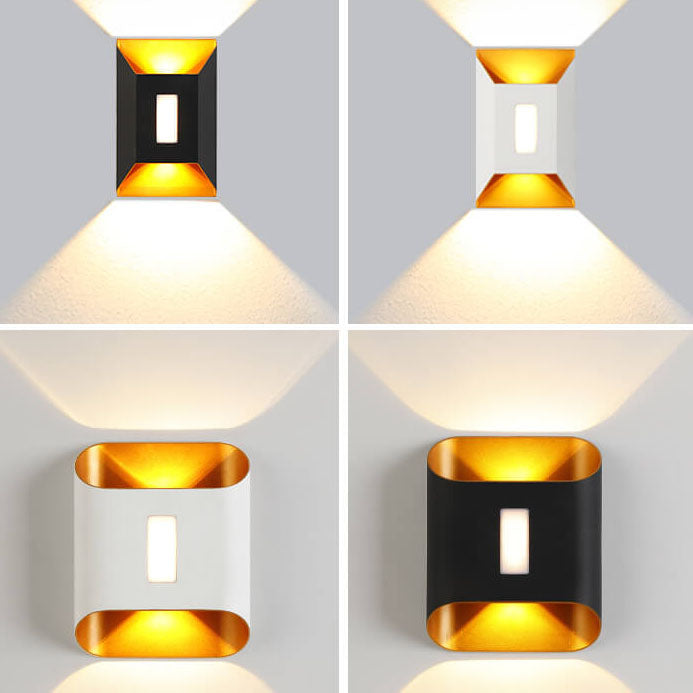 Lampe murale LED de patio étanche moderne en aluminium avec lentille 