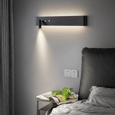 Modern Minimalist Rectangular Aluminum Iron LED Wall Sconce Lamp