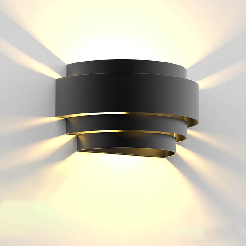 European Minimalist Solid Color Half-circle Iron LED Wall Sconce Lamp