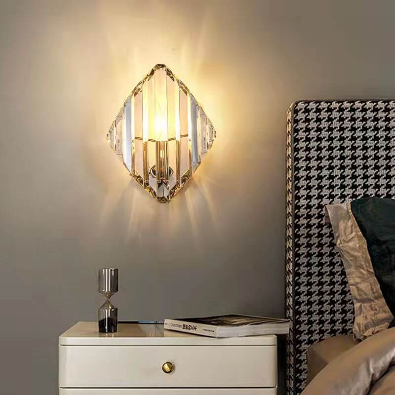 Modernes Licht Luxus Kristall Dreieck Geometrie 1/2/3 Licht Wandleuchte Lampe 