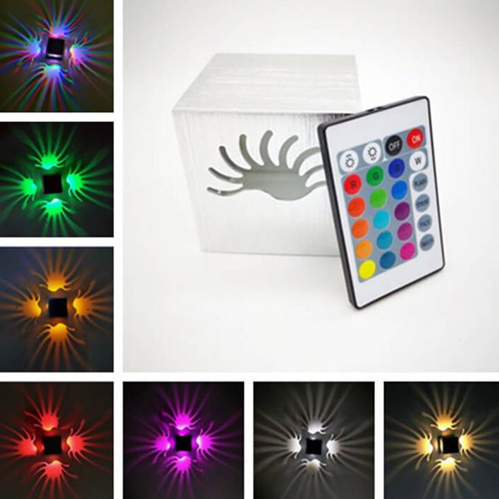 Kreative quadratische Aluminium-Phönixschwanz-LED-Dekorative Wandleuchte 