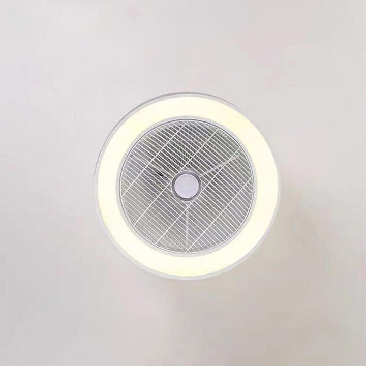 Nordic Simple Round Galaxies Enclosed LED Flush Mount Ceiling Fan Light