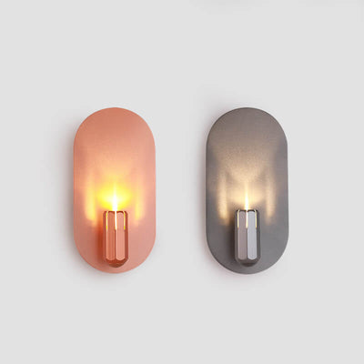 Nordic Creative Aluminum Oval Flat LED Wall Sconce Lamp