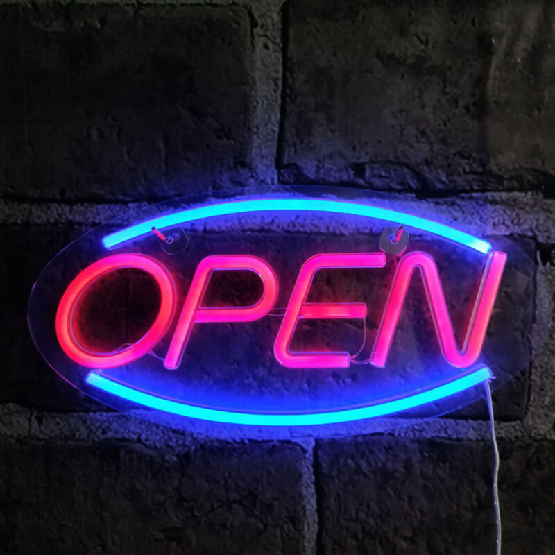Contemporary Creative Neon Open AS PVC LED Atmosphere Neon Decorative Light
