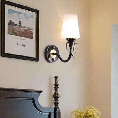 Industrial Full Copper Exquisite Deer Head Design 1/2-Light Wall Sconce Lamp