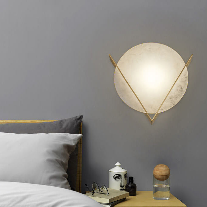 Modern Chinese Luxury Round Lucite LED Wall Sconce Lamp