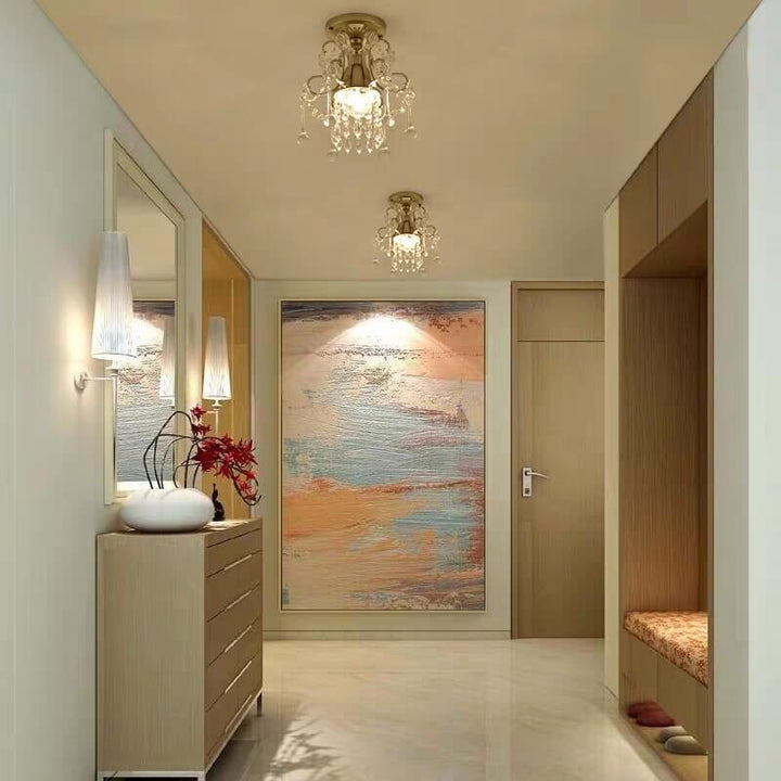 Plafonnier moderne simple en forme de fleur en cristal avec 1/3 lumières 