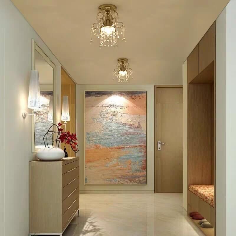 Modern Simple Crystal Flower-Shaped 1/3-Light Semi-Flush Mount Ceiling Light