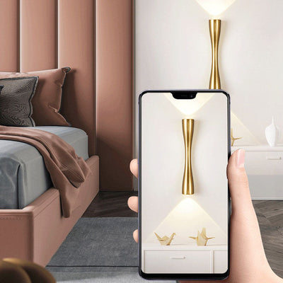 Applique murale LED en forme de trompette en aluminium étanche de luxe contemporain pour patio extérieur 