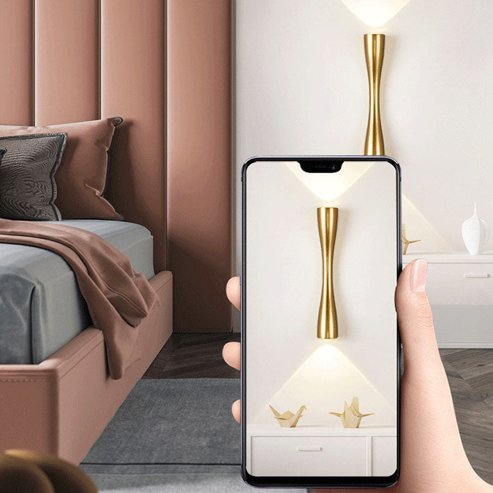 Applique murale LED en forme de trompette en aluminium étanche de luxe contemporain pour patio extérieur 