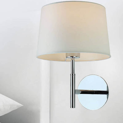 Nordic Modern Minimalist Cylindrical Fabric Carbon Steel 1-Light Wall Sconce Lamp