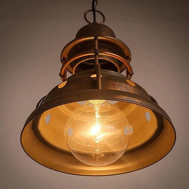 Retro Industrial Solid Color Iron 1-Light Pendant Light