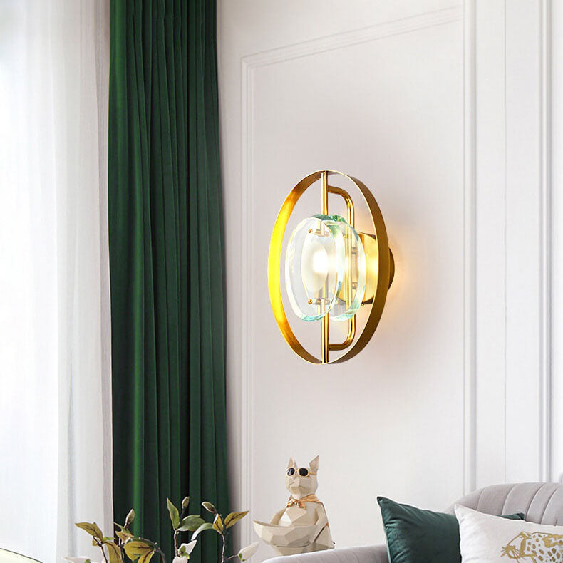Modern Nordic Light Luxury Creative Round Ring 1-Light Wall Sconce Lamp